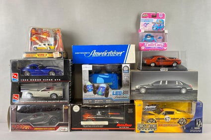 Group of 8 Assorted Die-Cast Vehicles and More