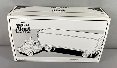 First Gear Inc 1960 Model B-61 Mac Die-Cast Tractor and Trailer