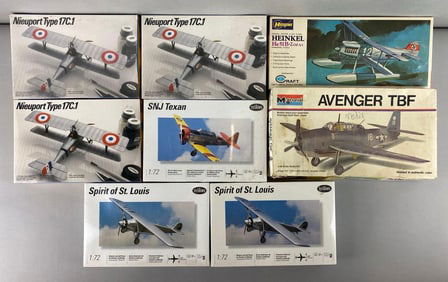 Group of 8 Model Airplane Kits