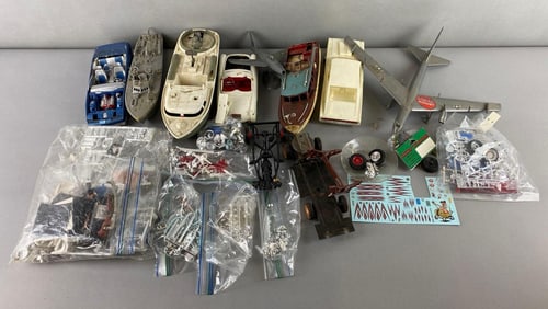 Group of Model Vehicles and Parts