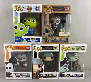 Group of 5 Funko Pop Disney Figures