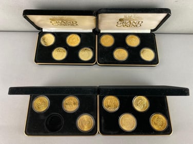 Group of 15 24K Plated Grand Casino Tokens