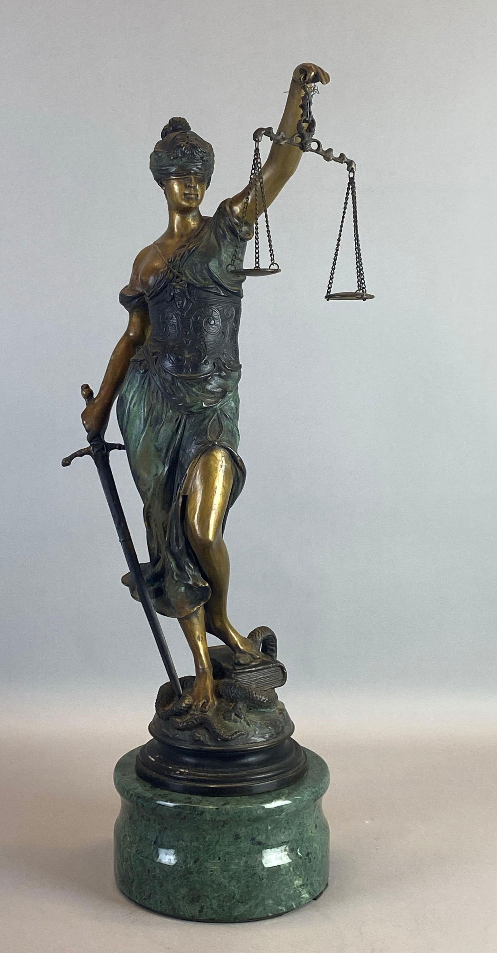 Antique Alois Mayer Blind Justice Bronze Statue (1 of 6)