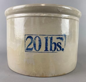 Antique Redwing Stoneware 20 Pound Butter Crock