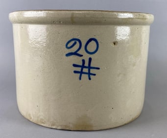 Antique Redwing Stoneware 20 Pound Butter Crock