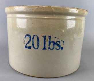 Antique Redwing Stoneware 20 Pound Butter Crock