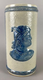 Antique Old Sleepy Eye Stoneware Vase