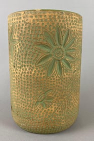 Antique Redwing Stoneware Brushware Vase