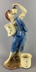 2006 Artist in The Park Redwing Crock Porcelain Boy Figurine