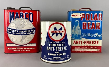 Group of 3 Vintage Automobile Cans