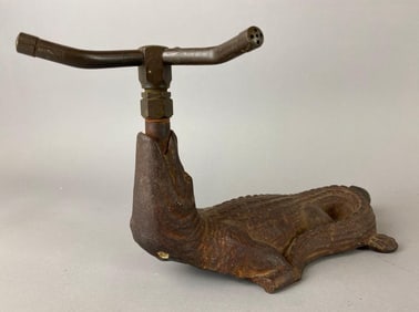 Antique Cast Iron Alligator Sprinkler