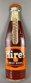 Vintage Hires Root Beer Metal Advertising Thermometer