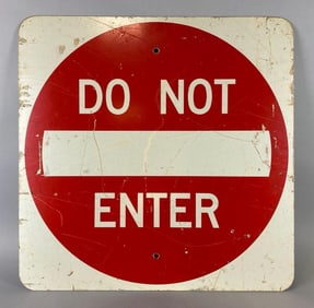 Do Not Enter Metal Street Sign