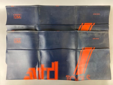 Group of 2 Advertising Leather ATD Tools Fender Covers