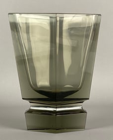 Mid Century Modern Smoke Glass Vase