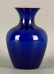 Blue Art Glass Vase