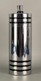 Art Deco Chase Gaiety Chrome and Enamel Cocktail Shaker