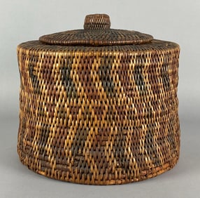 Vintage Indian Hand Woven Basket