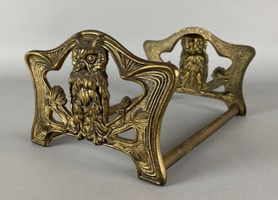Antique Extending Owl Cast Iron Bookends