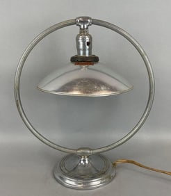 Antique Art Deco Chrome Desk Lamp