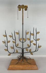 Vintage Italian Apple Tree Metal Table Lamp