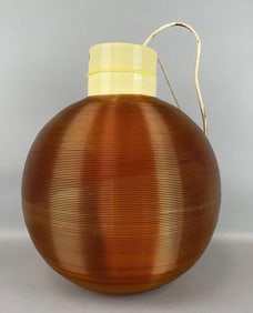 MCM Orange Plastic Globe Light Fixture