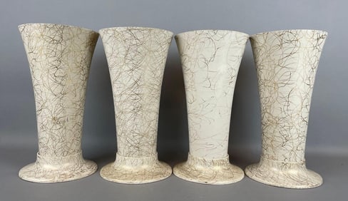 Group of 4 Max Klein Roseware Fiberglass Madera Vases