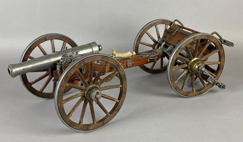 Scale Model Civil War Dahlgren 1861 Cannon and Limber