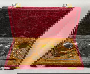 Brass Weight Set with Velvet Case