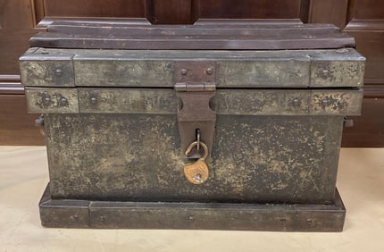Antique Metal Strongbox