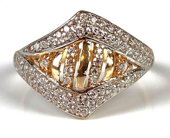 14K Gold CZ Ring