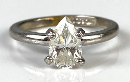 14K White Gold CZ Ring