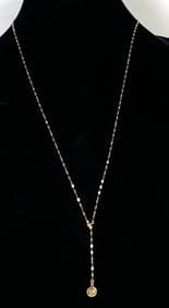 14K Gold Flat Link Chain Infinity Necklace