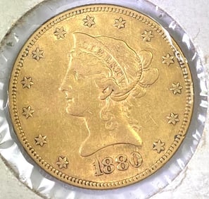 1880 $10 Liberty Gold Head Coin