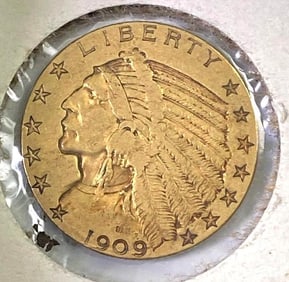 1909 $5 Gold Indian