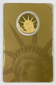 2017 PAMP Solomon Island $25 Statue Of Liberty 1/4 oz .9999 Fine Gold Proof