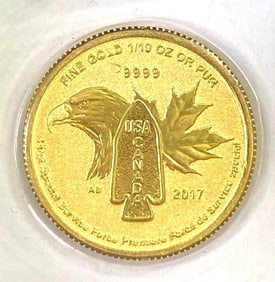 2017 Canada $5 Forst Special Service Force 1/10 oz .9999 Fine Gold Coin