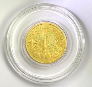 2010 Austrian 10 Euro Philharmonic 1/10 oz .9999 Fine Gold Coin