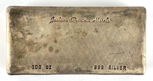 Jackson Precious Metals 100 oz .999 Silver Ingot/ Bar
