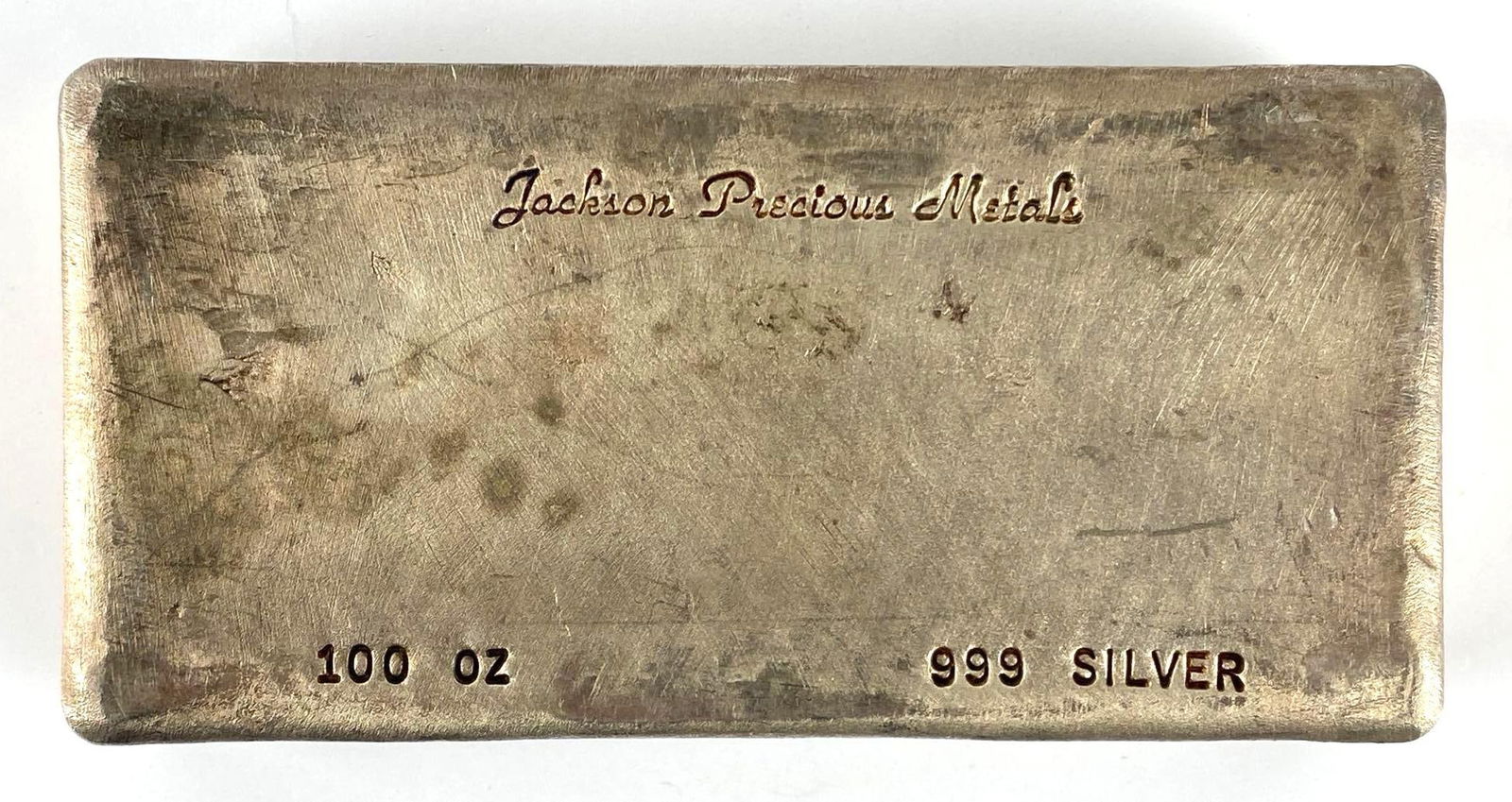 Jackson Precious Metals 100 oz .999 Silver Ingot/ Bar (1 of 2)