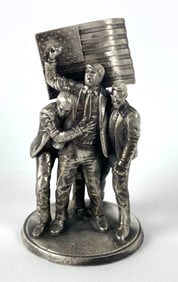 SUPER RARE Gold Spartan Trump Fight Fight Fight 3.1 oz .999 Fine Silver Figure