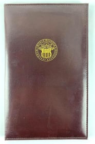 2003 World Reserve Bankers Vault Portfolio with a sheet of 4 uncut $2 Dollar Bills