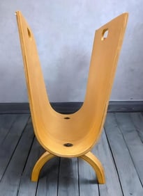 MCM Bentwood Plywood Magazine Holder