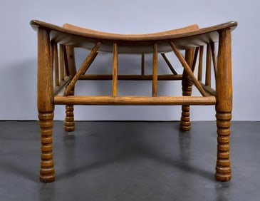 Antique Thebes Style Bentwood Stool