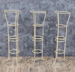 Group of 3 Metal Rod Plant Stands