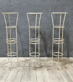 Group of 3 Metal Rod Plant Stands