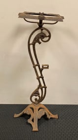 Antique WHH Co Cast Iron Ashtray Stand