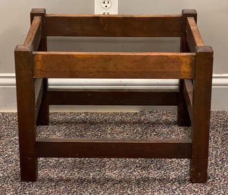 Arts and Crafts Wood Footstool