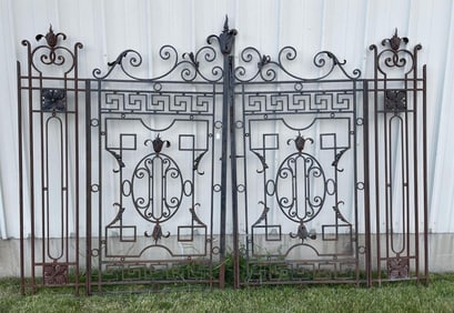 Antique Ornate Wrought Iron Gate