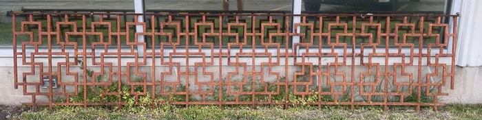 Antique Wrought Iron Geometric Railing
